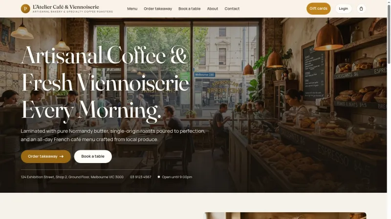 MenuNerds Café live demo homepage