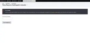 1 - Time reservation config