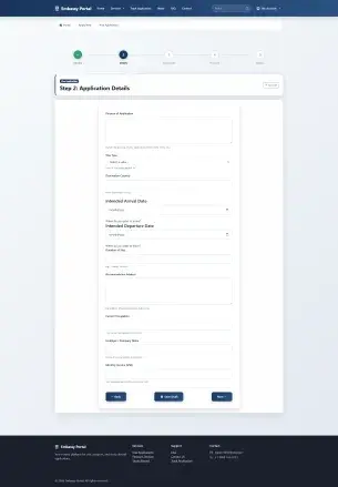 Step 2: Application Details