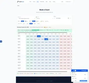 Membership can book court hours daily