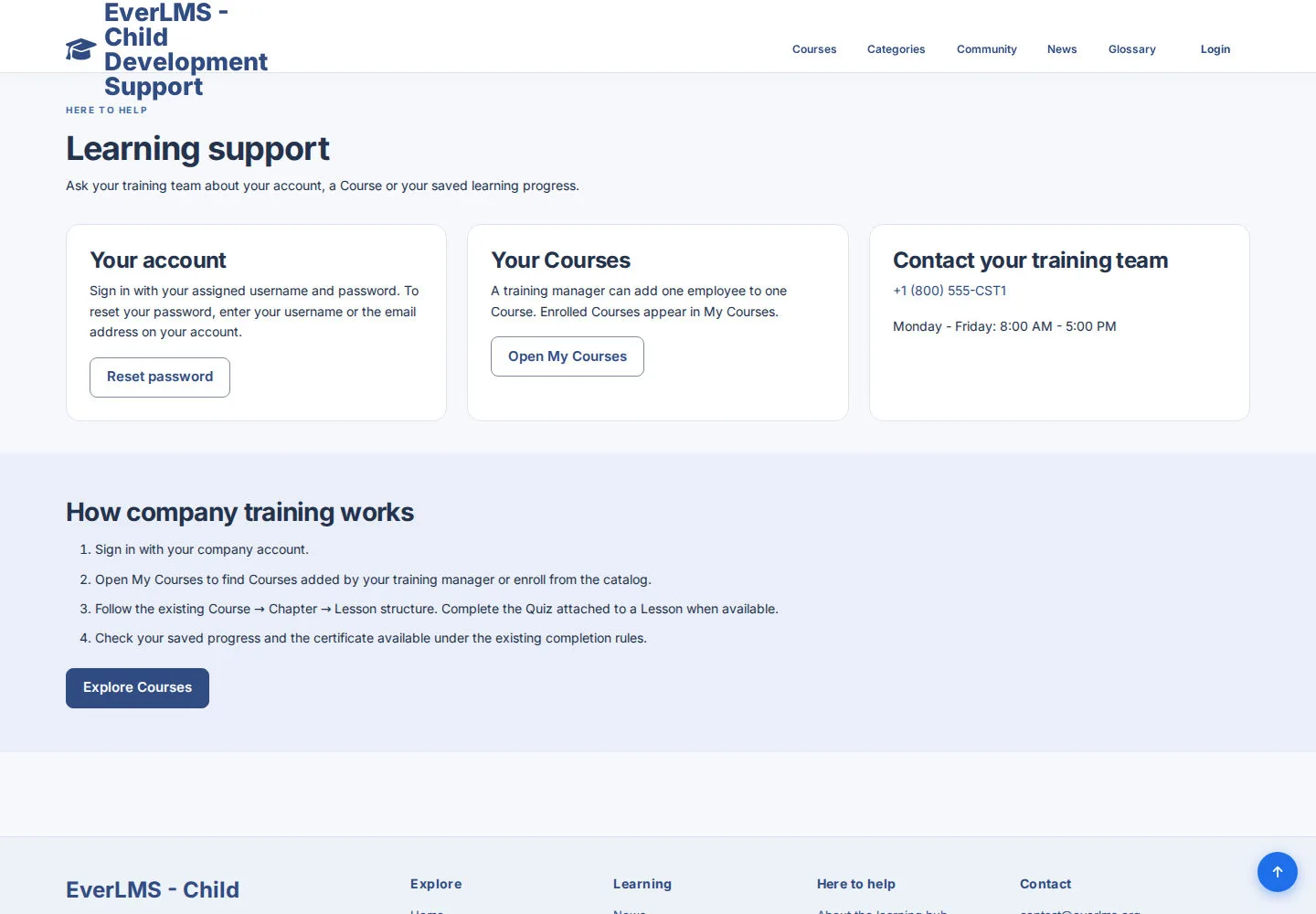 Find programme support