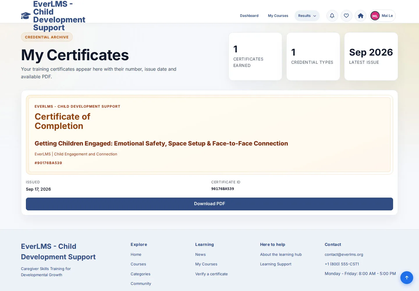 Find an issued Certificate