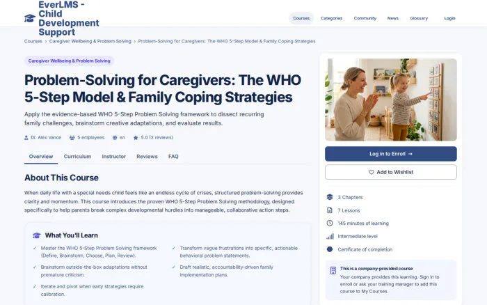 Problem-Solving for Caregivers: The WHO 5-Step Model & Family Coping Strategies | EverLMS - Child Development Support