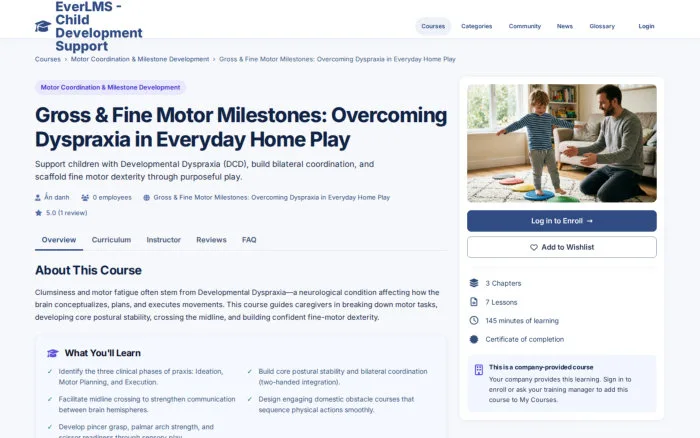 Gross & Fine Motor Milestones: Overcoming Dyspraxia in Everyday Home Play | EverLMS - Child Development Support