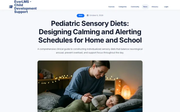 Pediatric Sensory Diets: Designing Calming and Alerting Schedules for Home and School | EverLMS - Child Development Support