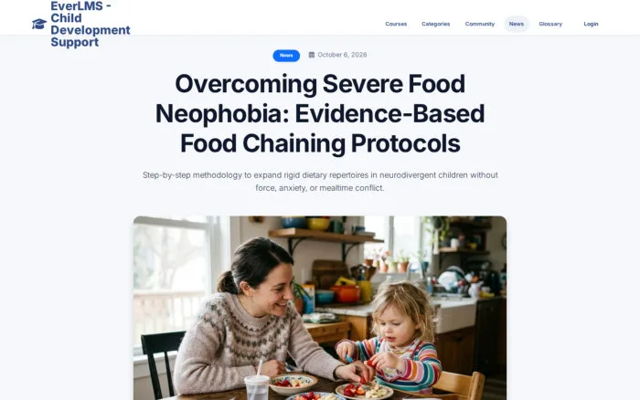 Overcoming Severe Food Neophobia: Evidence-Based Food Chaining Protocols | EverLMS - Child Development Support