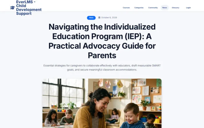 Navigating the Individualized Education Program (IEP): A Practical Advocacy Guide for Parents | EverLMS - Child Development Support