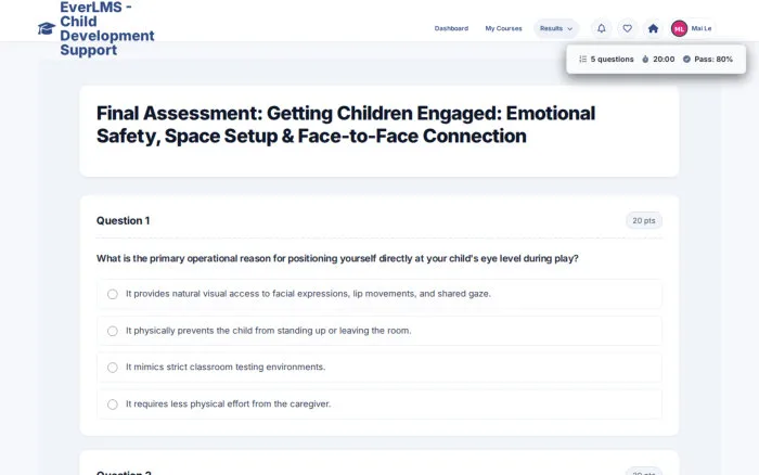Take Quiz | EverLMS - Child Development Support