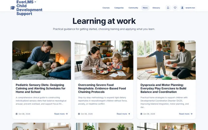 Learning at work | EverLMS - Child Development Support