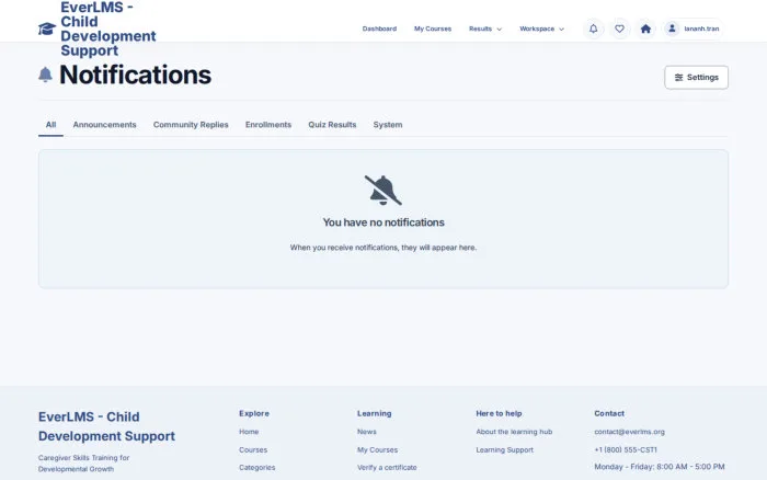 Notifications | EverLMS - Child Development Support