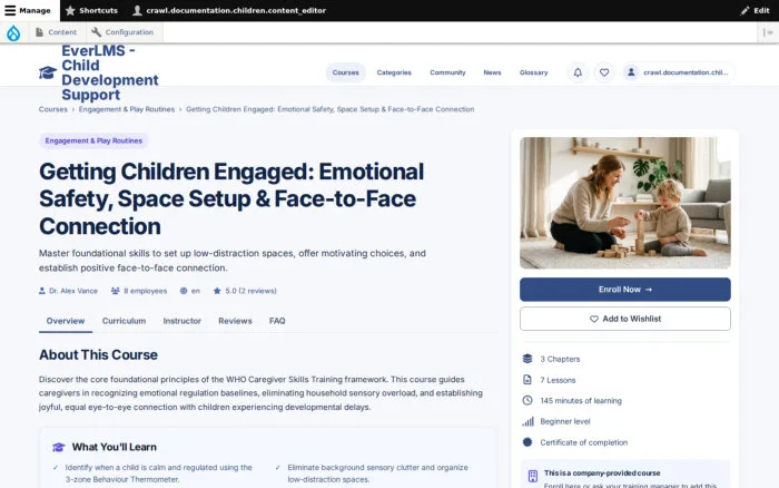 Getting Children Engaged: Emotional Safety, Space Setup & Face-to-Face Connection | EverLMS - Child Development Support