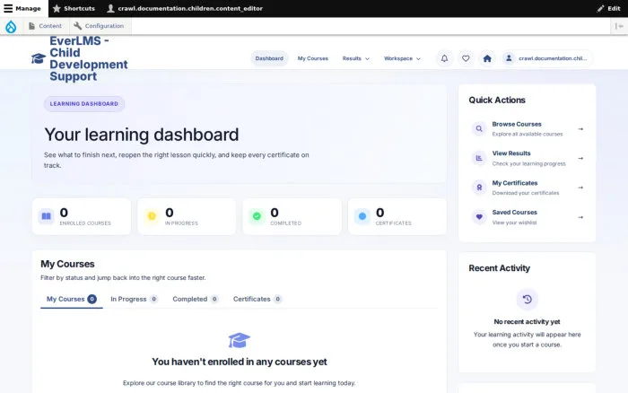 Dashboard | EverLMS - Child Development Support