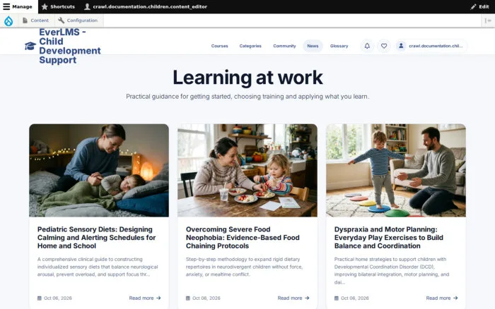 Learning at work | EverLMS - Child Development Support