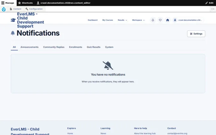 Notifications | EverLMS - Child Development Support