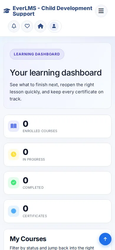 Dashboard | EverLMS - Child Development Support