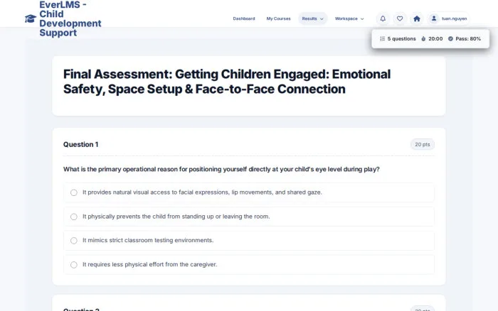 Take Quiz | EverLMS - Child Development Support