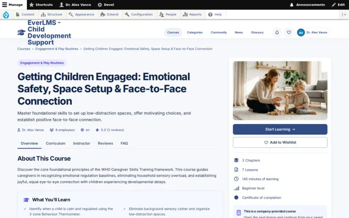 Getting Children Engaged: Emotional Safety, Space Setup & Face-to-Face Connection | EverLMS - Child Development Support