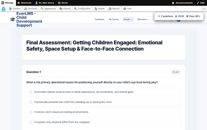 Take Quiz | EverLMS - Child Development Support