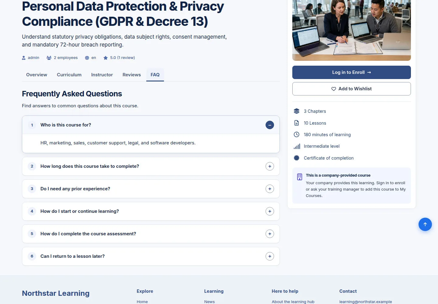 Check the Instructor, Reviews and FAQ