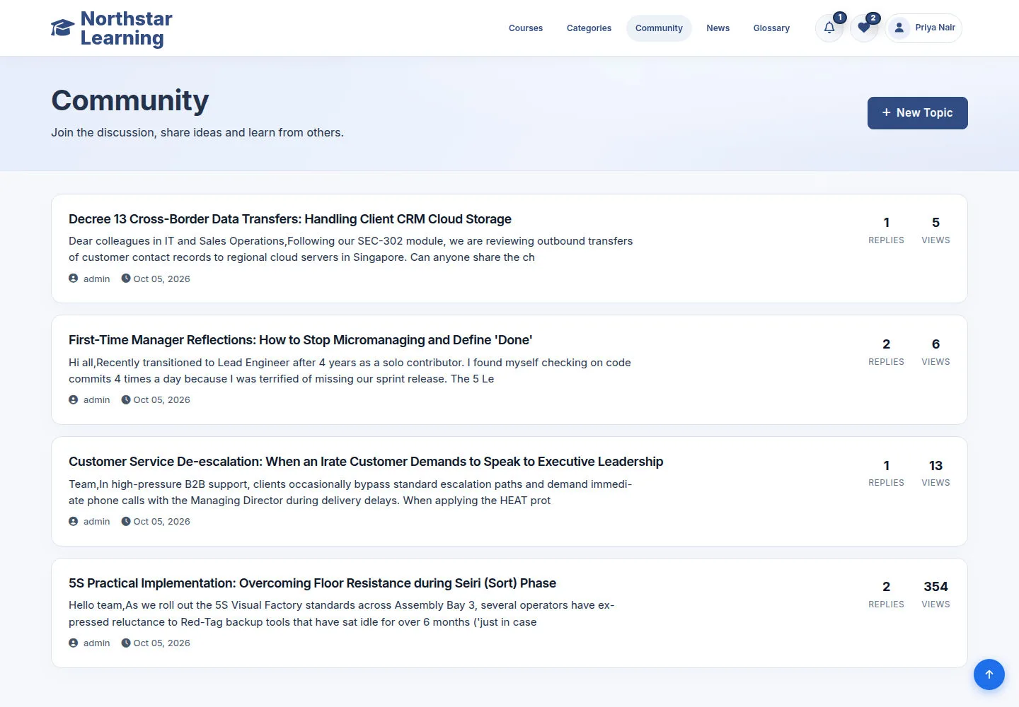 Find a topic in the Community