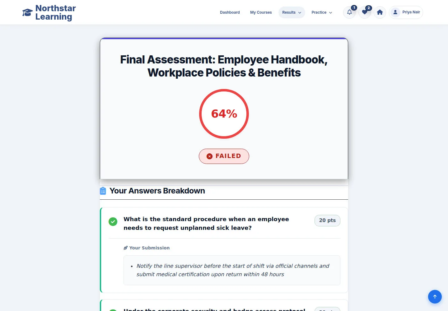 Read a result's details