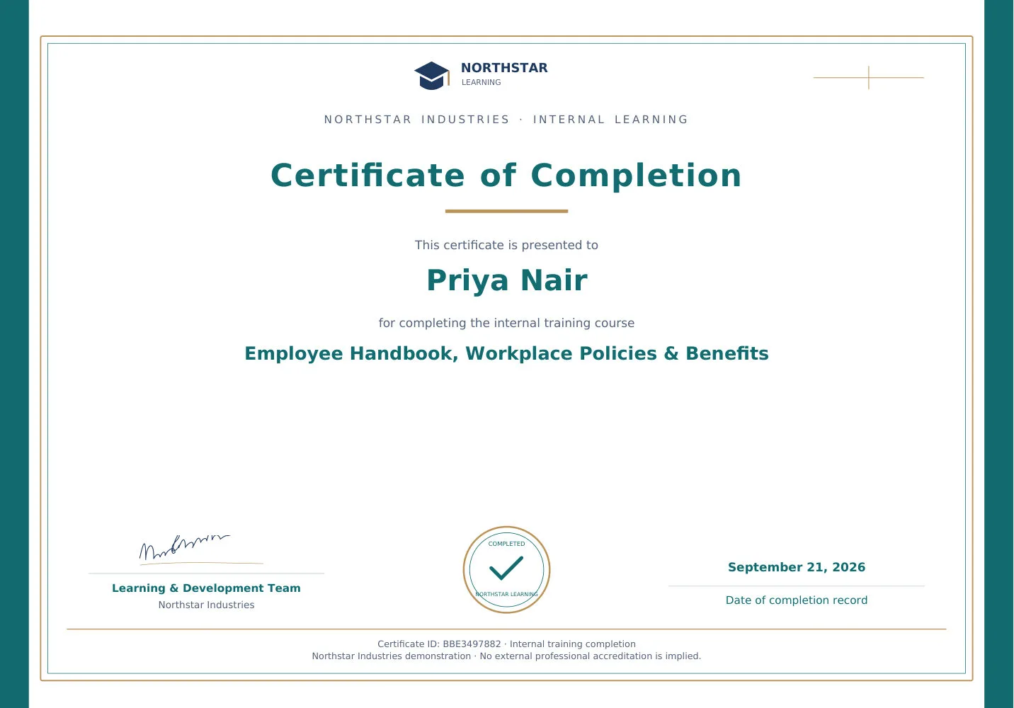 Read the certificate
