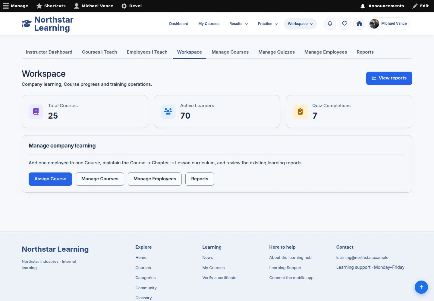 Enter the Workspace from your account name