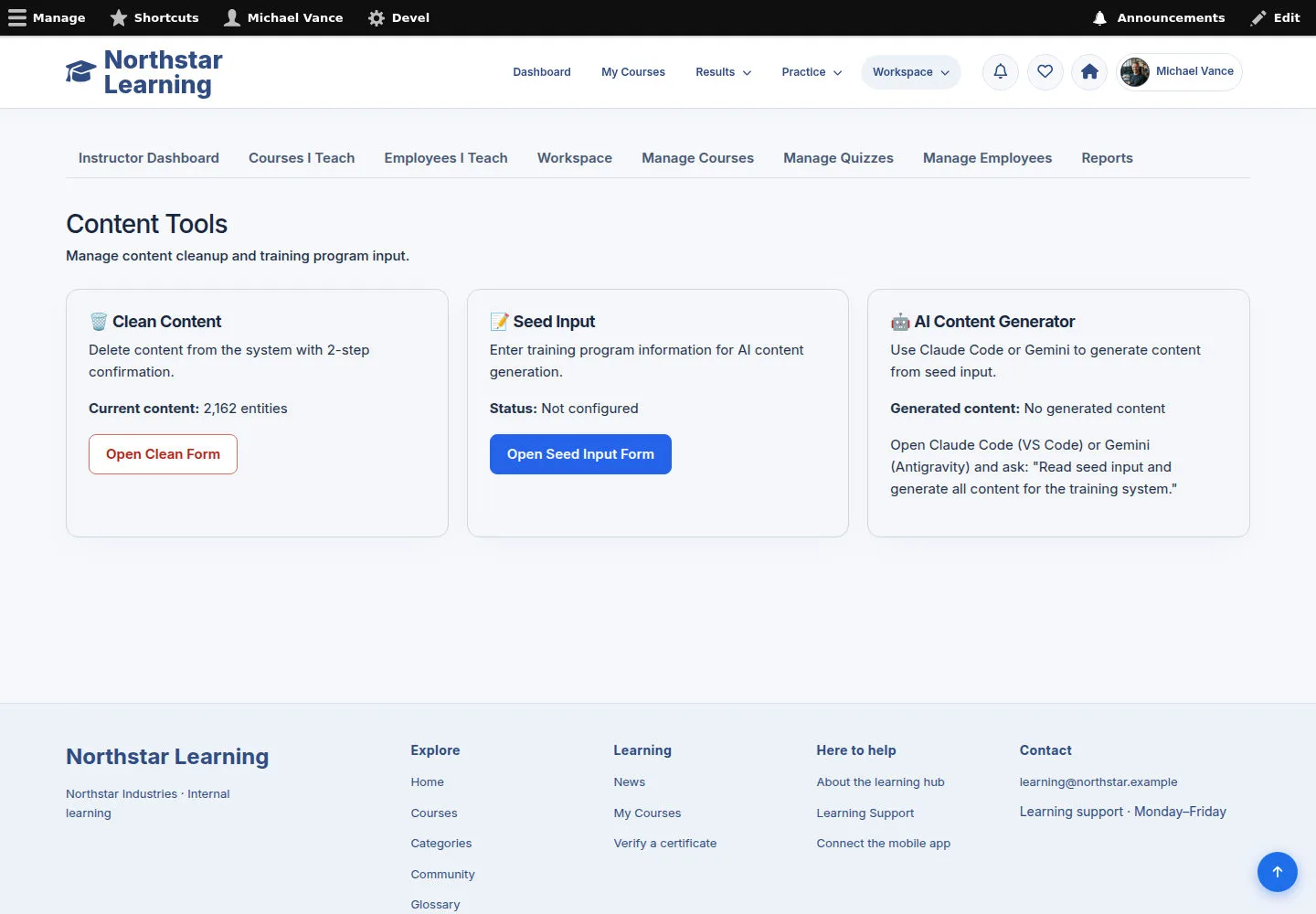 Open the Content Tools