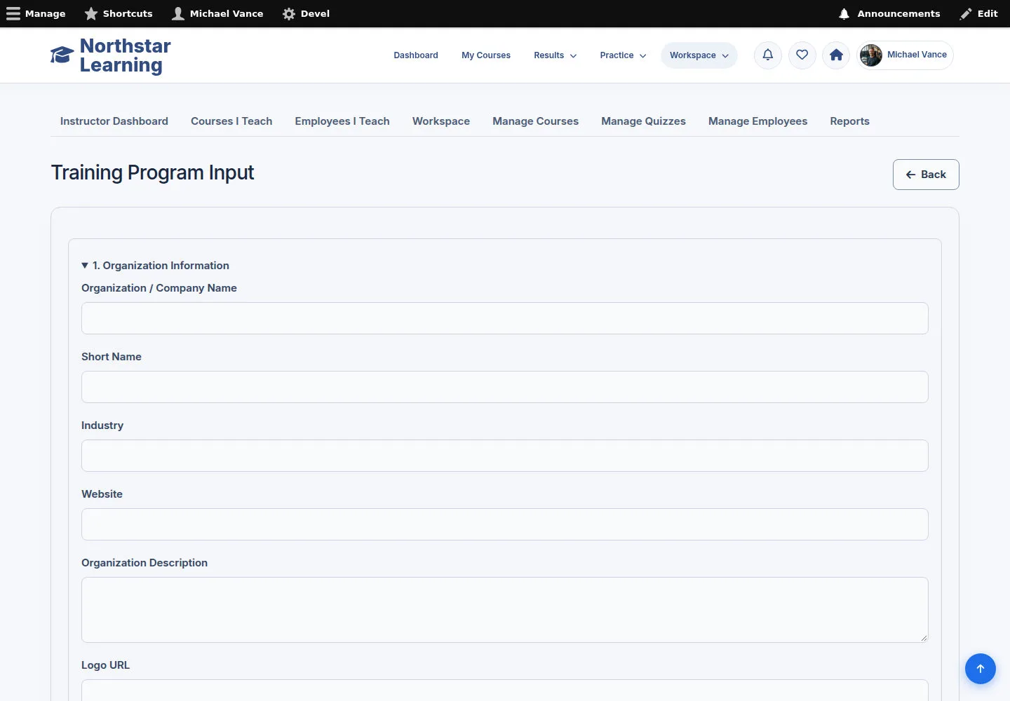 Prepare the Training Program Input