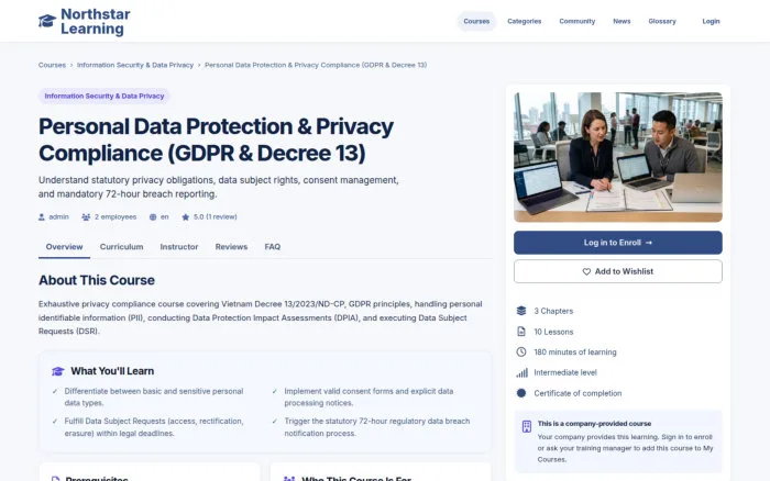 Personal Data Protection & Privacy Compliance (GDPR & Decree 13)