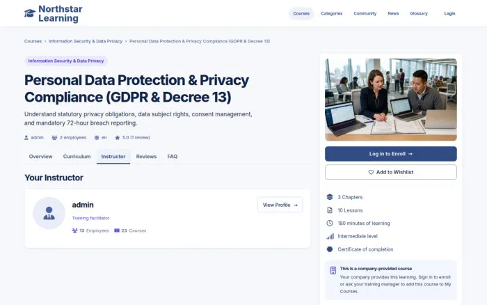 Personal Data Protection & Privacy Compliance (GDPR & Decree 13)