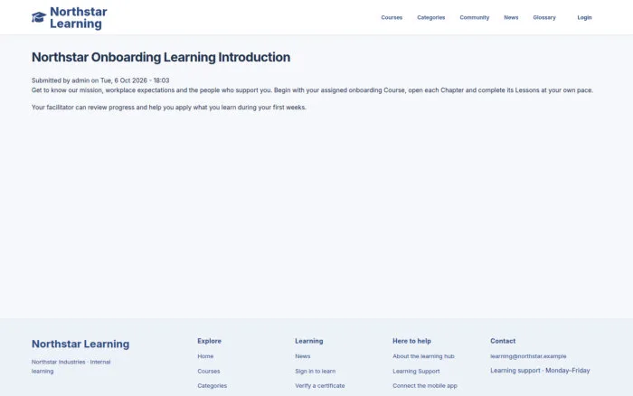 Northstar Onboarding Learning Introduction
