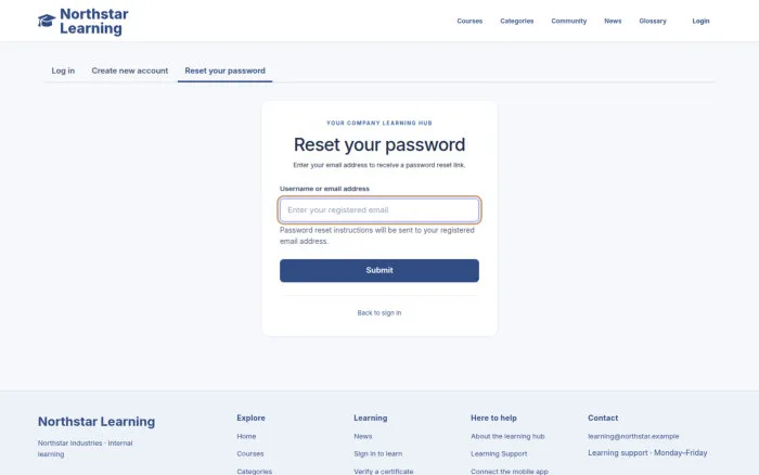 Reset your password