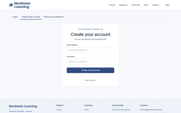 Create your account