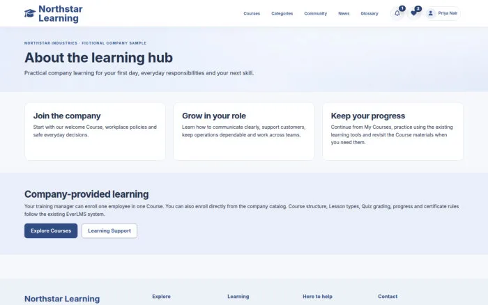 About the learning hub