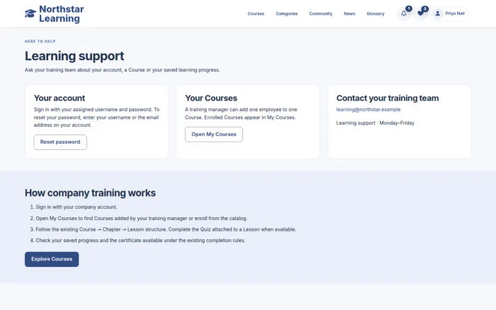 Learning support