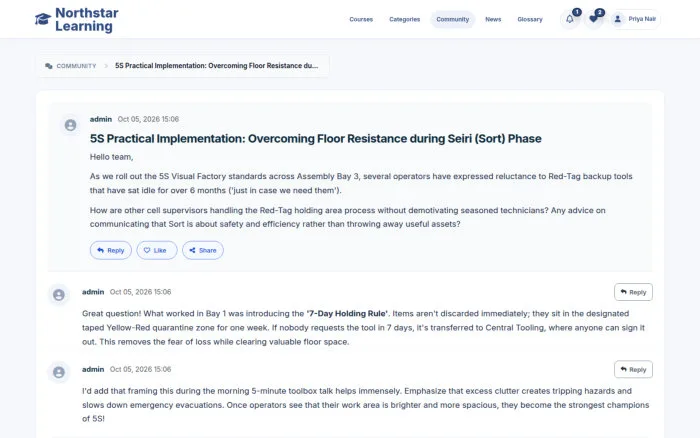5S Practical Implementation: Overcoming Floor Resistance during Seiri (Sort) Phase