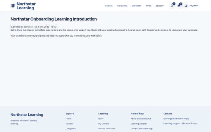 Northstar Onboarding Learning Introduction