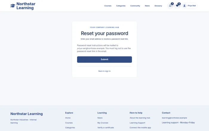 Reset your password