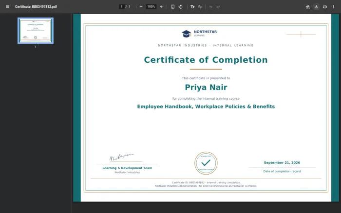 Certificate BBE3497882 · Chromium PDF viewer, Download
