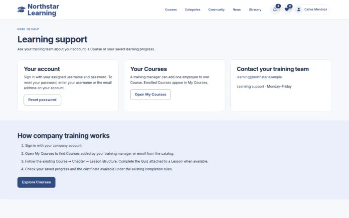 Learning support