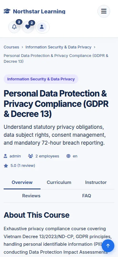 Personal Data Protection & Privacy Compliance (GDPR & Decree 13)