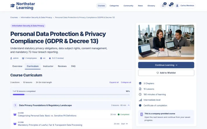 Personal Data Protection & Privacy Compliance (GDPR & Decree 13)