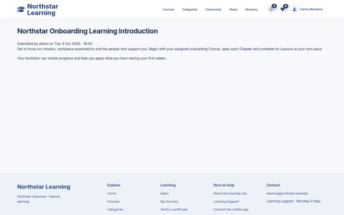 Northstar Onboarding Learning Introduction