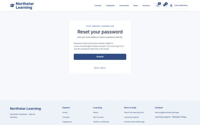 Reset your password