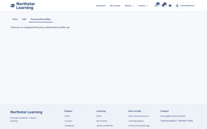 Own native profile → Linked Accounts → Manage Connections