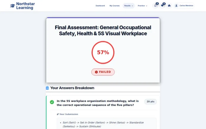 Final Assessment: General Occupational Safety, Health & 5S Visual Workplace