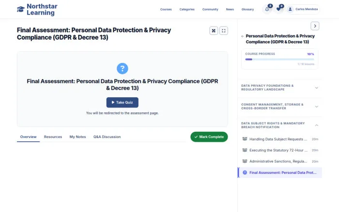 Final Assessment: Personal Data Protection & Privacy Compliance (GDPR & Decree 13)