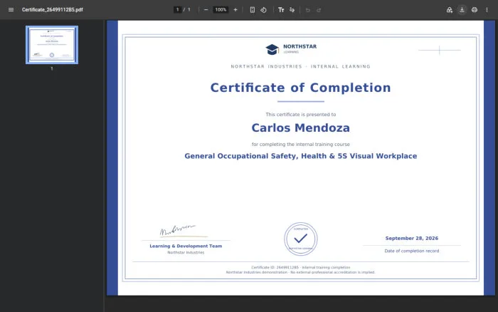Certificate 26499112B5 · Chromium PDF viewer, Download