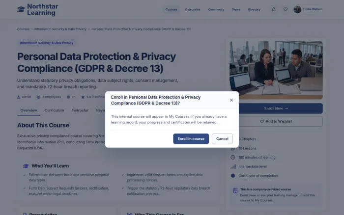 Personal Data Protection & Privacy Compliance (GDPR & Decree 13)